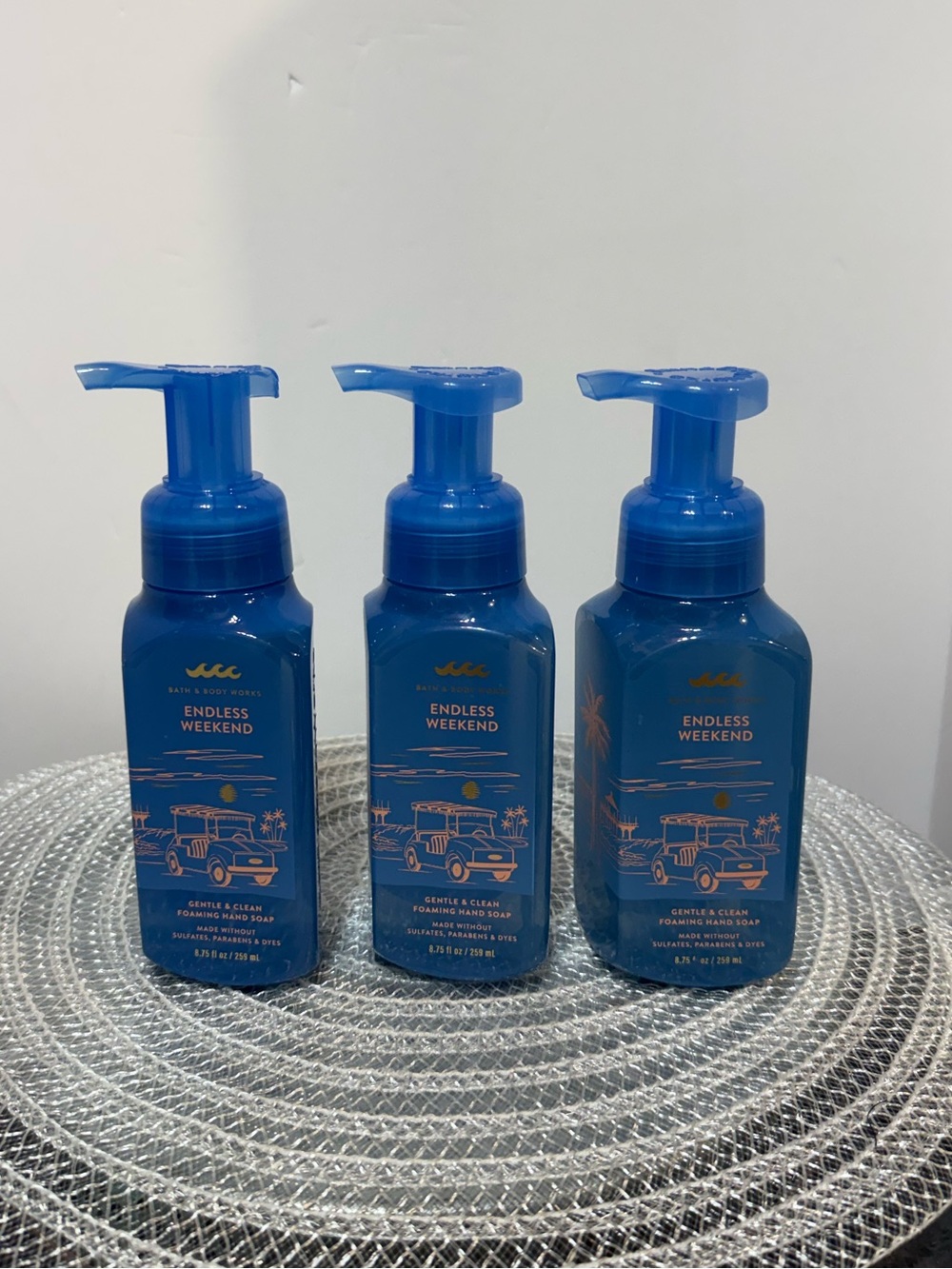 BBW Endless Weekend Foaming Hand Soap Set of 3 NWT